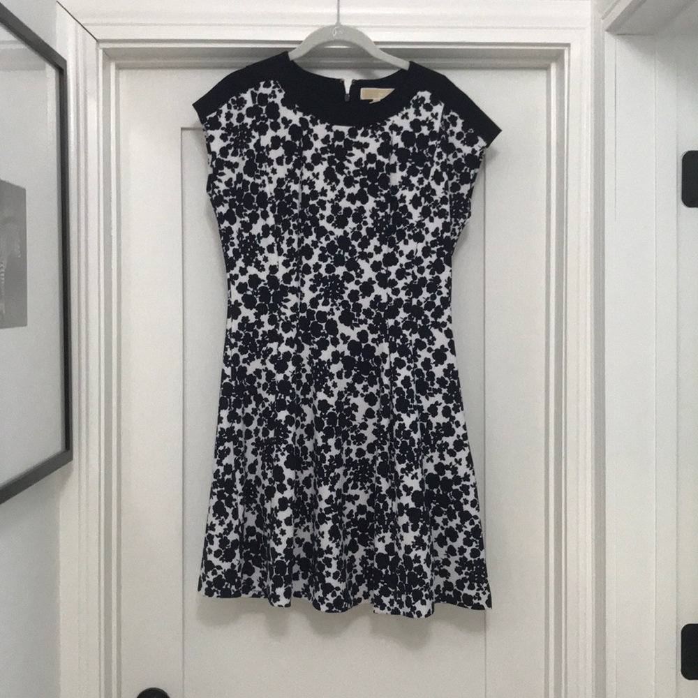 Michael Kors black and white floral dress